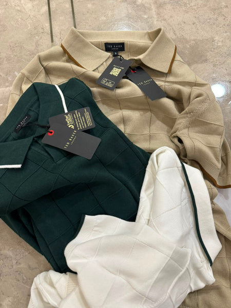 Men’s Textured Polo T-Shirt – Premium Smart-Casual Style