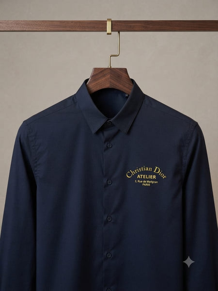 Men’s Premium Navy Blue Full-Sleeve Casual Shirt