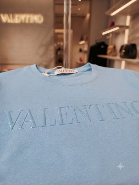 Women’s Light Blue Branded Graphic Round Neck T-Shirt