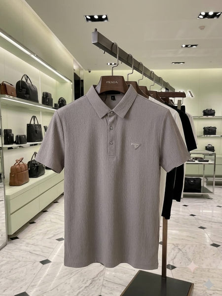 Men Premium Textured Polo Shirt with Signature Logo