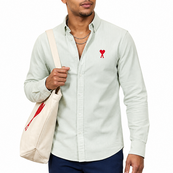 Premium Mint Green Full-Sleeve Casual Shirt for Men