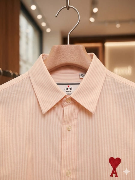 Premium Peach Full-Sleeve Casual Shirt for Men