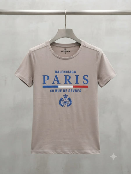 Men Premium Paris Graphic Print Round Neck T-Shirt – Short Sleeve Casual Tee