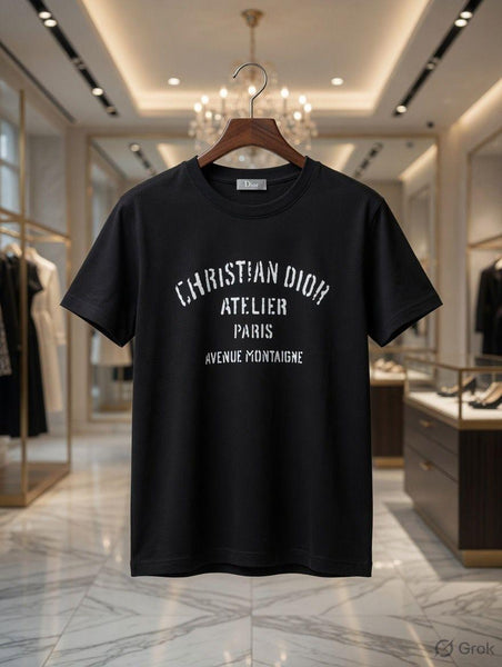 Men Premium Graphic Print Round Neck T-Shirt – Black Casual Tee