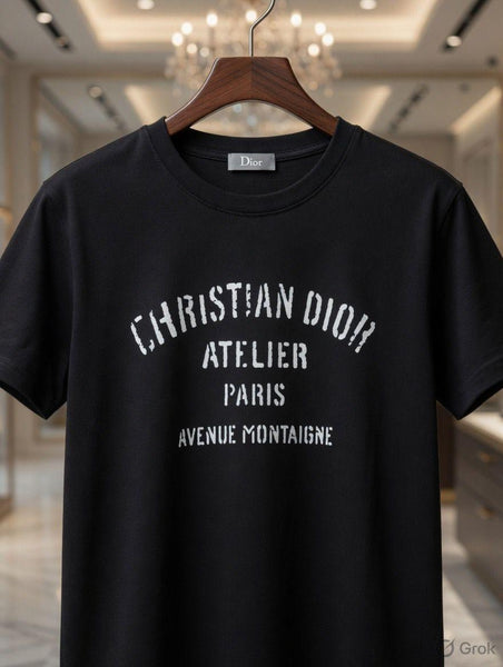 Men Premium Graphic Print Round Neck T-Shirt – Black Casual Tee