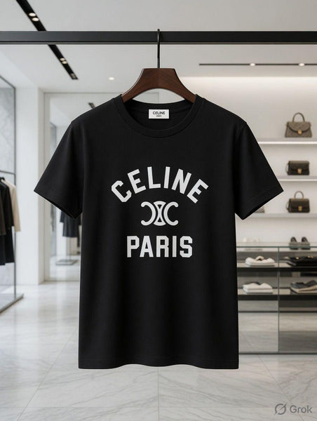 Men Premium Paris Graphic Print Round Neck T-Shirt – Black Casual Tee