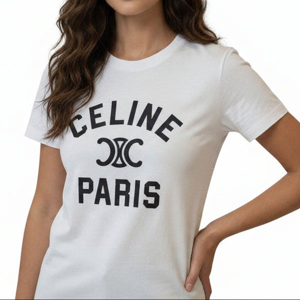 Men Premium Paris Graphic Print Round Neck T-Shirt – White Casual Tee