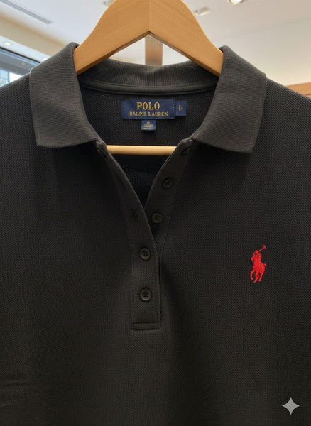 Premium Black Polo Shirt Dress for Women