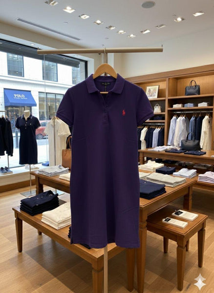 Premium Purple Polo Shirt Dress for Women