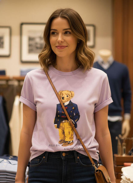Women Premium Bear Graphic Cotton T-Shirt
