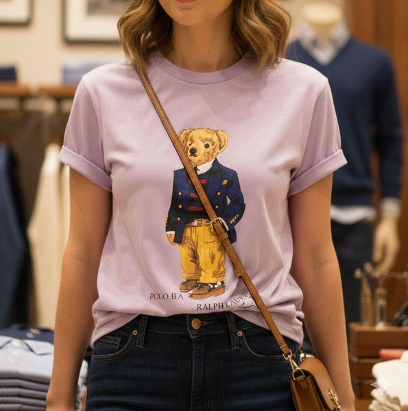 Women Premium Bear Graphic Cotton T-Shirt