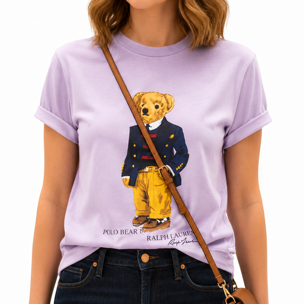 Women Premium Bear Graphic Cotton T-Shirt