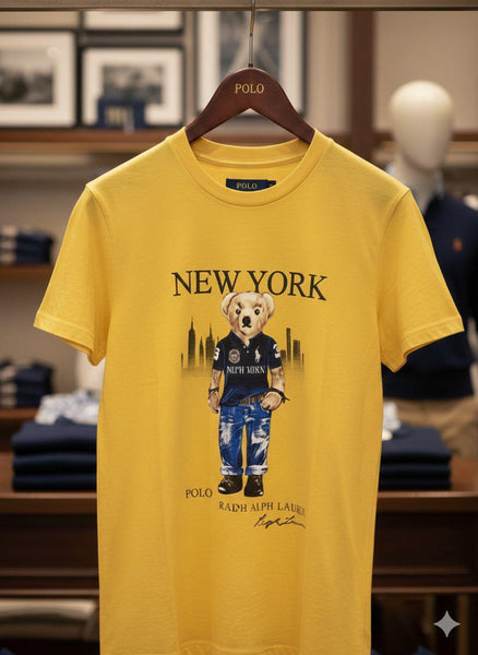 Women Premium New York Bear Graphic T-Shirt