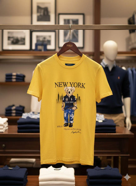 Women Premium New York Bear Graphic T-Shirt