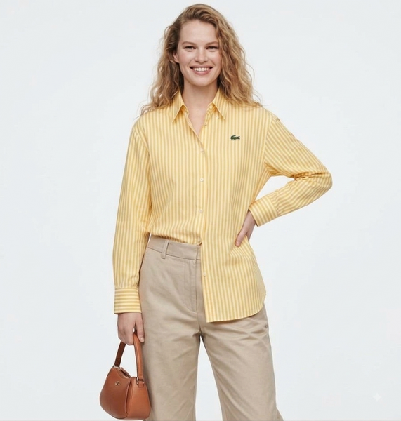 Premium Striped Button-Down Shirt for Women