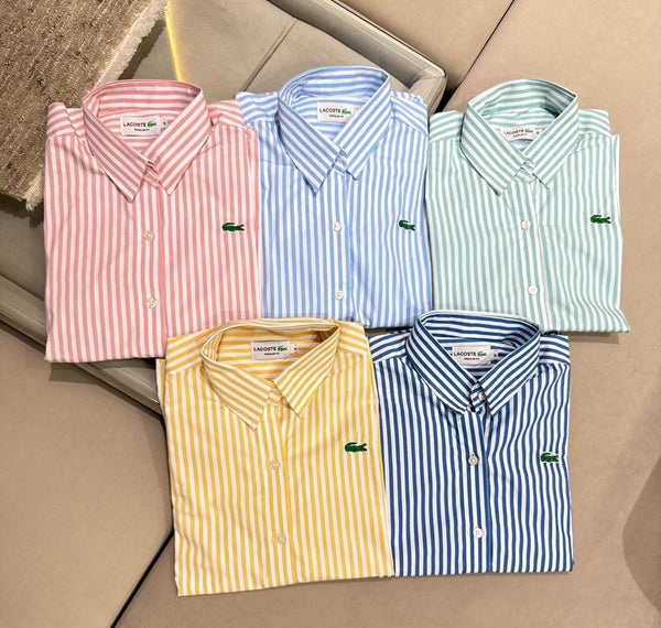 Premium Striped Button-Down Shirt for Women