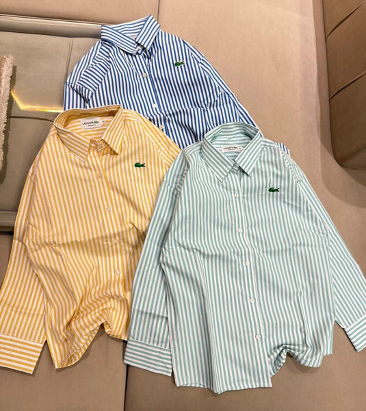 Premium Striped Button-Down Shirt for Women