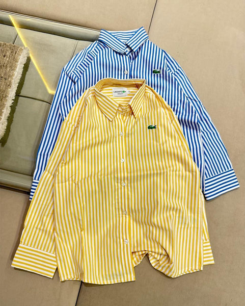 Premium Striped Button-Down Shirt for Women