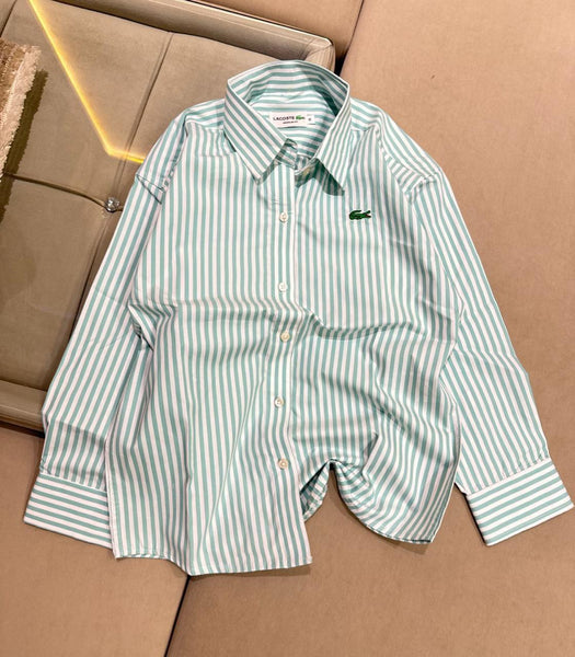 Premium Striped Button-Down Shirt for Women