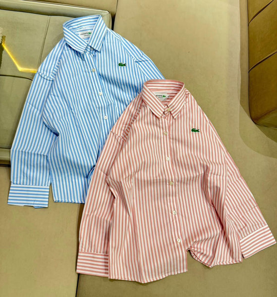Premium Striped Button-Down Shirt for Women