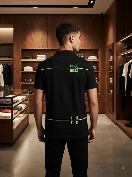 Premium Contrast Stripe Polo T-Shirt for Men