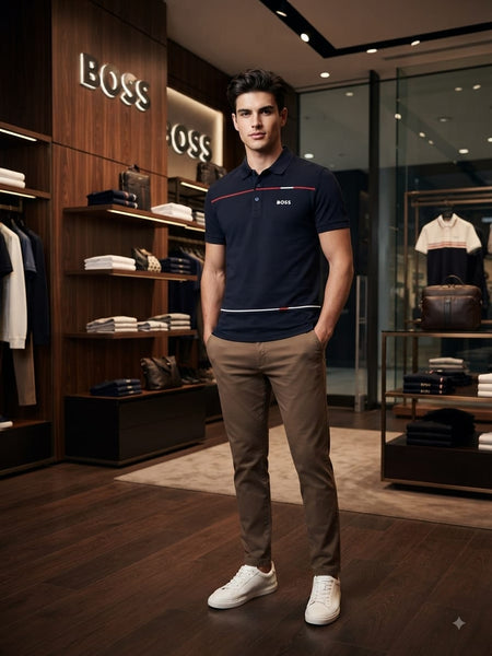 Premium Color Block Polo T-Shirt for Men