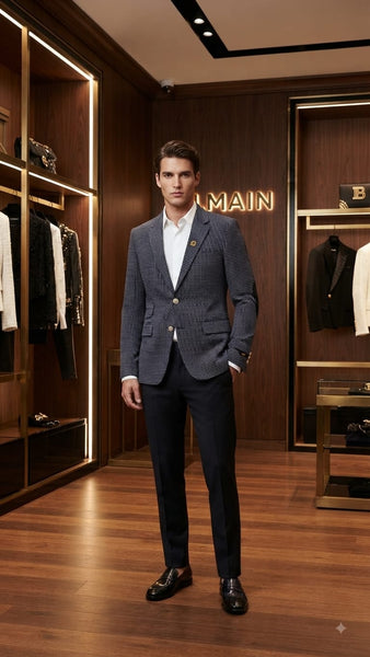 Premium Textured Pattern Blazer for Men