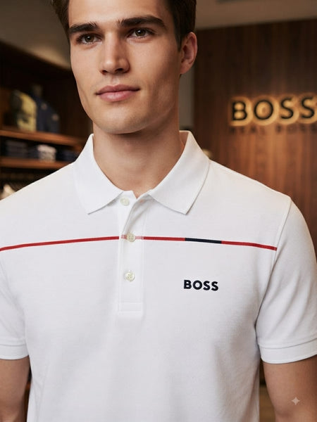 Premium Striped Polo T-Shirt for Men