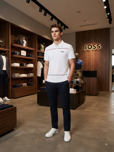 Premium Striped Polo T-Shirt for Men