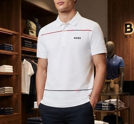 Premium Striped Polo T-Shirt for Men
