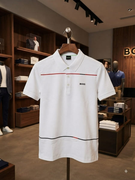 Premium Striped Polo T-Shirt for Men