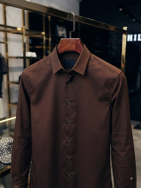 Men Premium Solid Full Sleeve Casual Shirt | Regular Fit