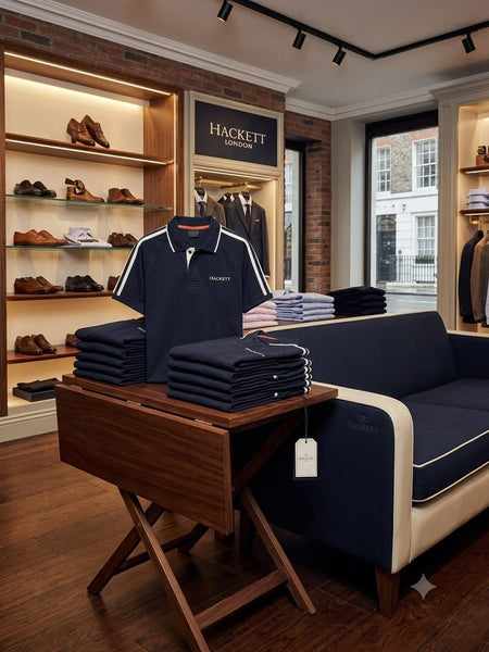 Premium Navy Contrast Trim Polo Shirt