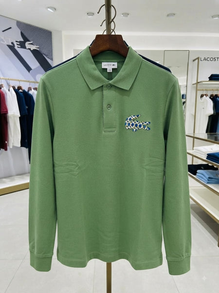 Premium Olive Green Full-Sleeve Polo Shirt