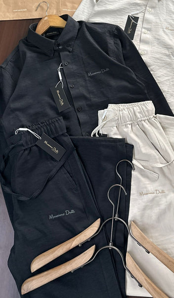 Men Premium Solid Shirt and Trouser Co-Ord Set