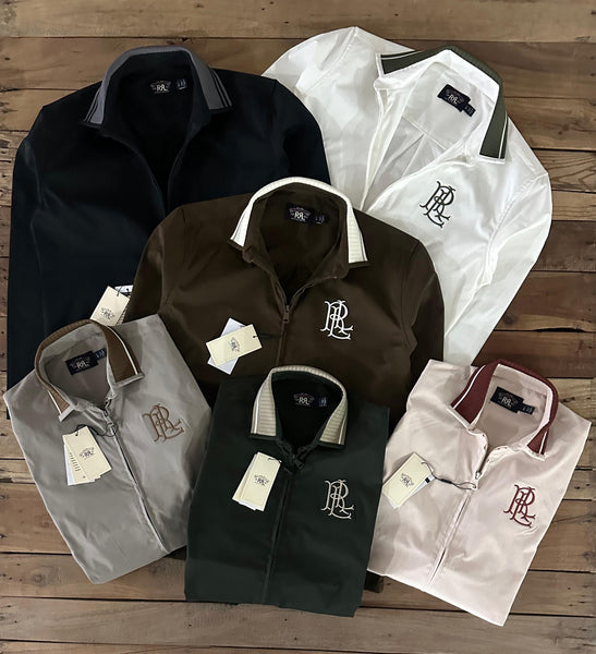Men Premium Contrast-Collar Full-Zip Knit Jacket Collection