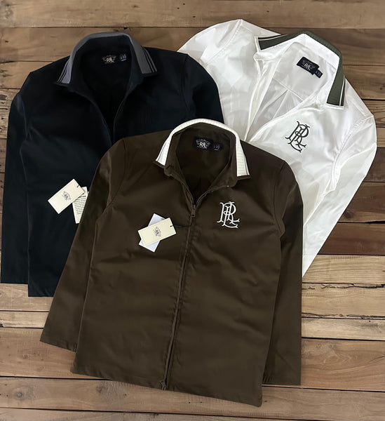 Men Premium Contrast-Collar Full-Zip Knit Jacket Collection