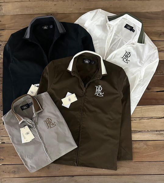 Men Premium Contrast-Collar Full-Zip Knit Jacket Collection
