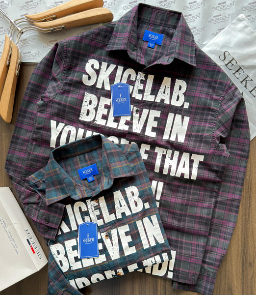 Men Printed Plaid Casual Shirt