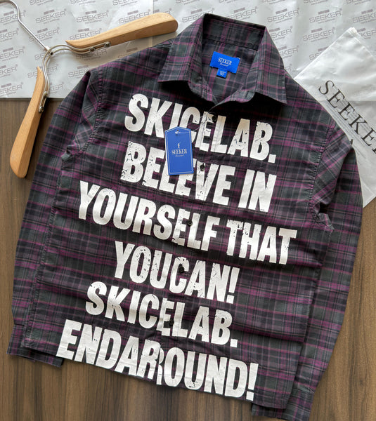 Men Printed Plaid Casual Shirt