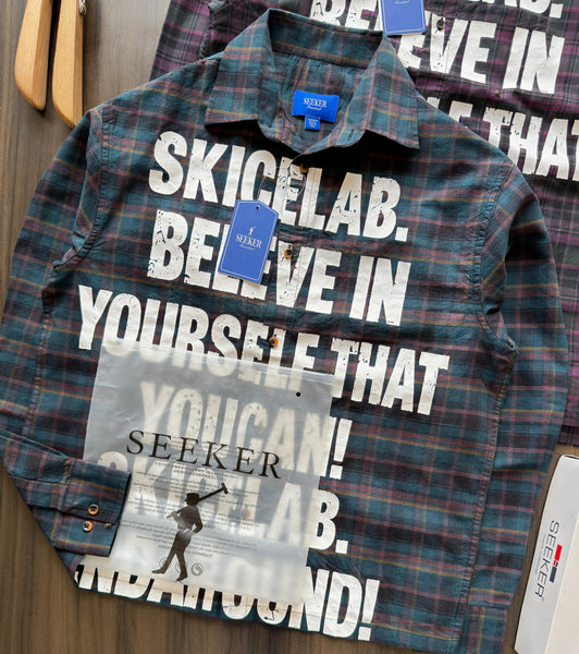 Men Printed Plaid Casual Shirt