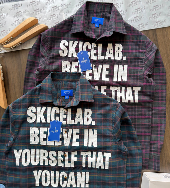 Men Printed Plaid Casual Shirt