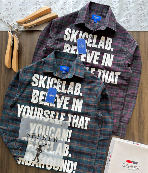 Men Printed Plaid Casual Shirt