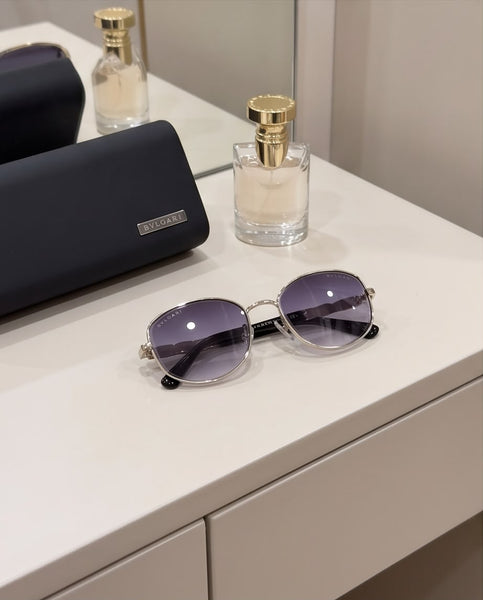 Elegant Oversized Round Frame Sunglasses with Gradient Lenses with UV Protection