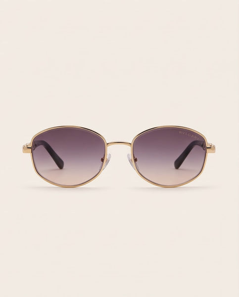 Elegant Oversized Round Frame Sunglasses with Gradient Lenses with UV Protection