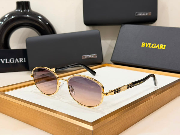 Elegant Oversized Round Frame Sunglasses with Gradient Lenses with UV Protection
