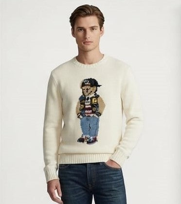 Embroidered Crew Neck Sweater Premium Winter Style For Men