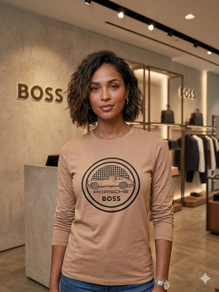 Women Printed Full Sleeve Round Neck T-Shirt