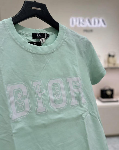 Women Premium Mint Green Graphic Print Round Neck T-Shirt