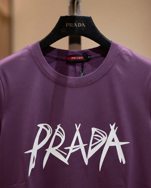 Women Premium Purple Graphic Print Round Neck T-Shirt